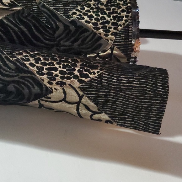 Tanjay Vintage Metallic Sheen Animal Print Zipper Jacket Size 12P - Picture 4 of 12